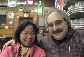 This is Susan and me at Katz's, the very famous New York Deli. Photo by Doc Searls, January 22, 2004, where we had our annual <span style=
