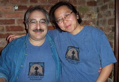 Wearing our matching Monterey Bay Aquarium T-Shirts